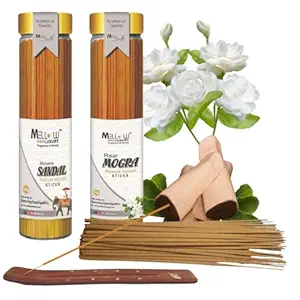 Premium incense  Agarbatti Sticks Pack of 2 [100 Stick ] Mogra and sandall