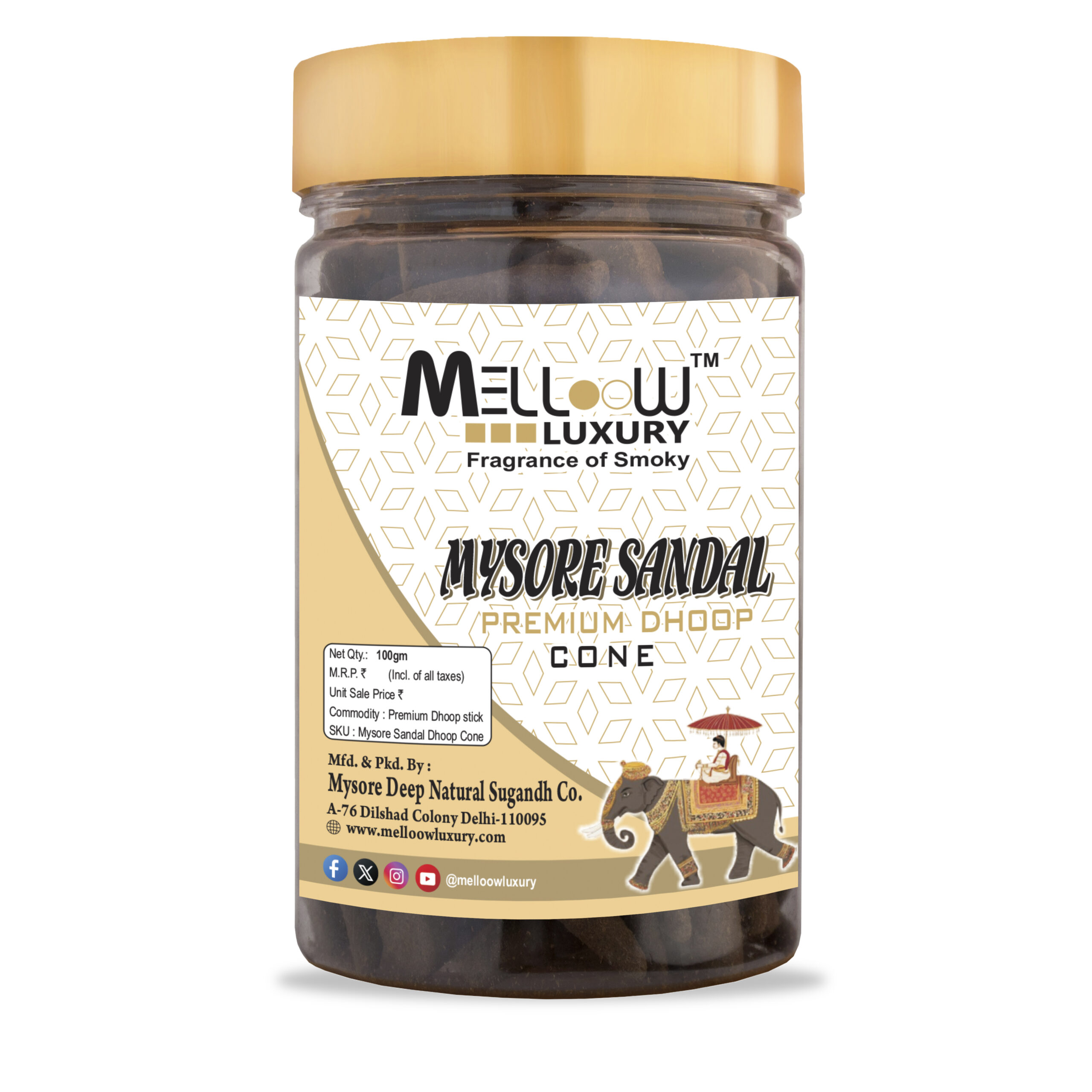 Mysore Sandal 100gm CONE
