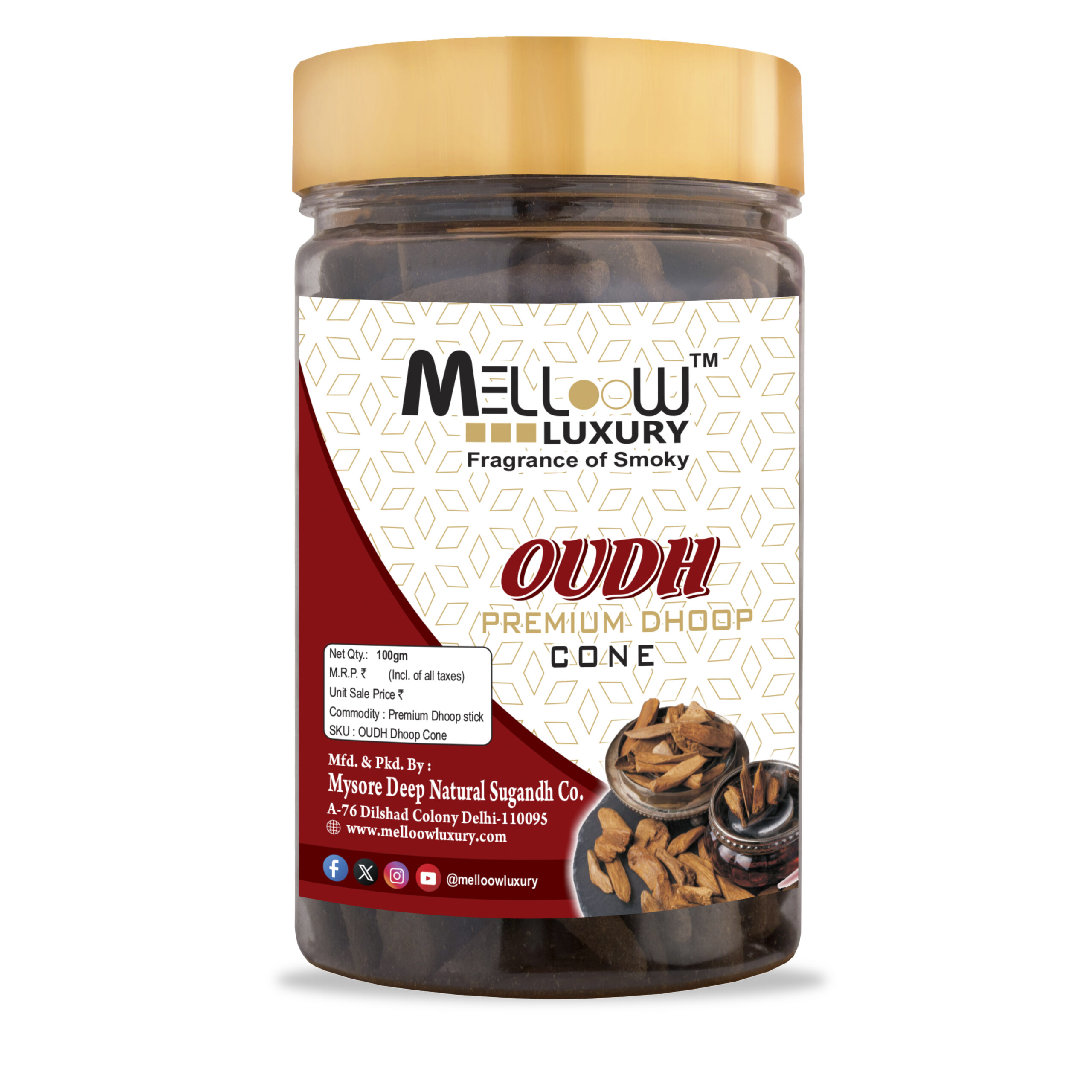 Oudh 100gm Cone