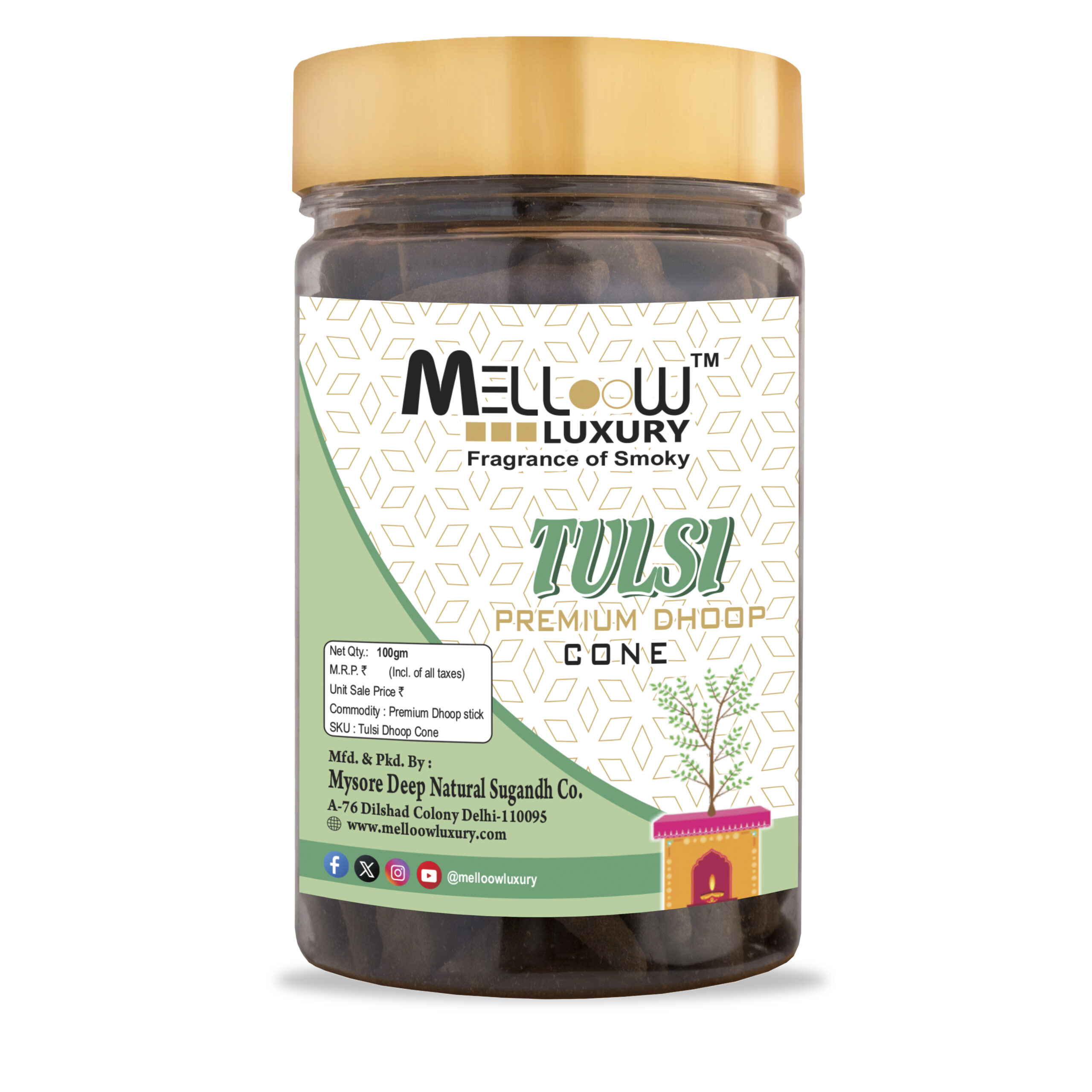 Tulsi 100gm CONE